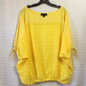 Lane Bryant Beautiful Sheer Yellow Blouse 14/16
